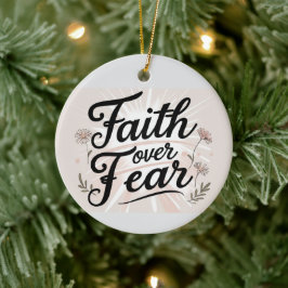 Cerámica Adorno de Navidad Fe Inspirada
