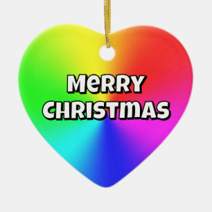 Cerámica Adorno de Navidad Feliz (Cambia las Palabras)