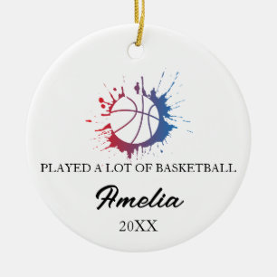 Cerámica Adorno de Navidad Jugó Mucho Baloncesto