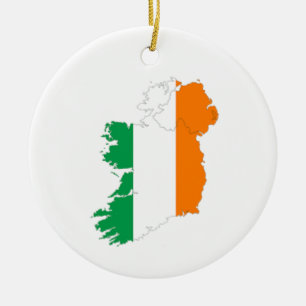 Cerámica Adorno de Navidad Mapa de Irlanda