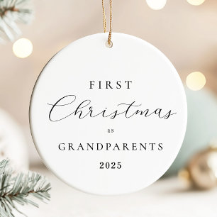 Cerámica Adorno de Navidad para Abuelos con Letra Minimalis