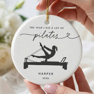 Cerámica Adorno de Navidad para Amante de Pilates Personali