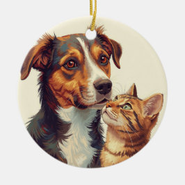 Cerámica Adorno de Navidad para Amantes de Mascotas | Perro