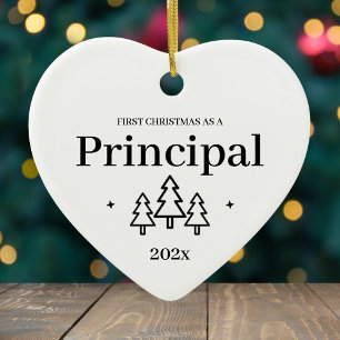 Cerámica Adorno de Navidad para Director de Escuela 2026