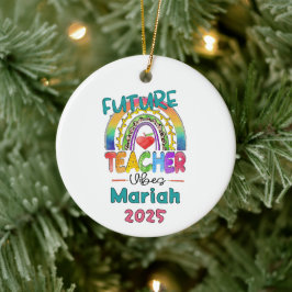 Cerámica Adorno de Navidad para Futuro Maestro