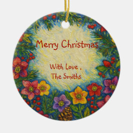 Cerámica Adorno de Navidad para la Familia de la Rosa
