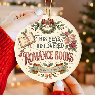 Cerámica Adorno de Navidad para Lectora de Romance Personal