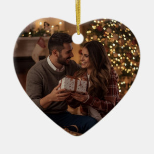 Cerámica Adorno de Navidad para parejas lindas Personaliz