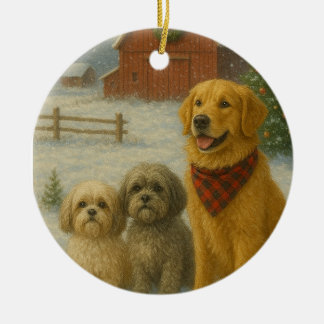 Cerámica Adorno de Navidad para perro