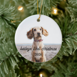 Cerámica Adorno de Navidad para Perro El Primer Navidad de