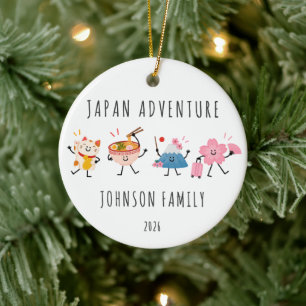 Cerámica Adorno de Navidad para viaje personalizado a Japón
