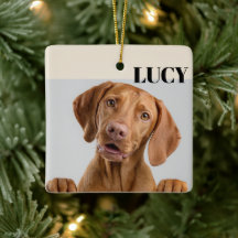 Adorno de Navidad personalizado con foto de perro