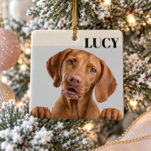 Adorno de Navidad personalizado con foto de perro 