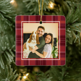 Cerámica Adorno de Navidad personalizado con una foto en cu