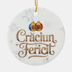 Cerámica Adorno de Navidad Personalizado Crăciun Fericit