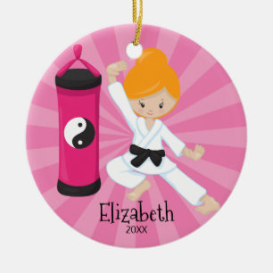 Cerámica Adorno de Navidad personalizado de chica linda de