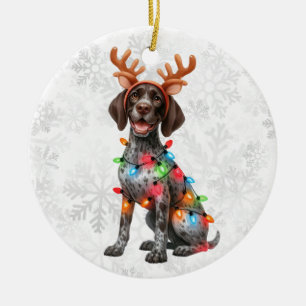 Cerámica Adorno de Navidad personalizado de GSP con cuernos