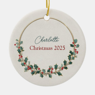 Cerámica Adorno de Navidad Personalizado de Lujo Discreto