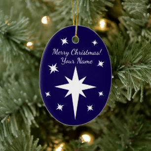 Cerámica Adorno de Navidad personalizado Estrella de Belén