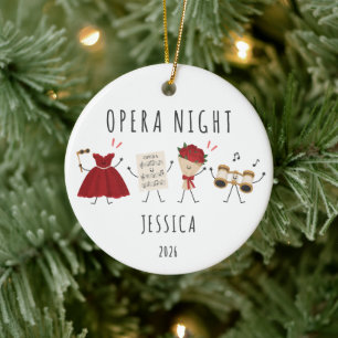 Cerámica Adorno de Navidad Personalizado Noche de Ópera