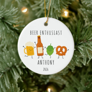 Cerámica Adorno de Navidad personalizado para amante de la