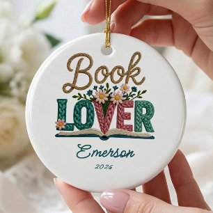 Cerámica Adorno de Navidad personalizado para amante de los