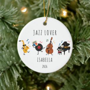 Cerámica Adorno de Navidad personalizado para amante del ja