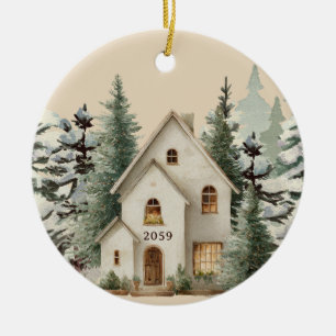 Cerámica Adorno de Navidad personalizado para casa nueva co