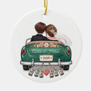 Cerámica Adorno de Navidad personalizado para coche de reci
