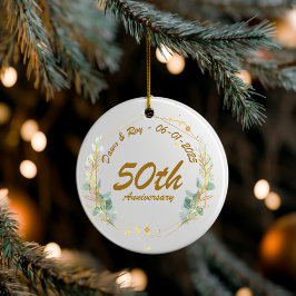 Cerámica Adorno de Navidad personalizado para el 50º Aniver