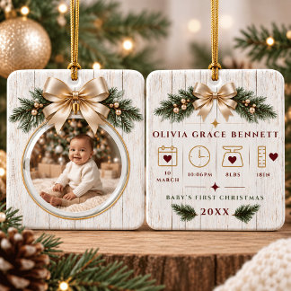 Cerámica Adorno de Navidad personalizado para el primer cum