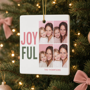 Cerámica Adorno de Navidad personalizado para familia con 4