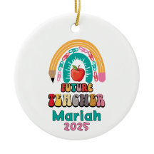 Adorno de Navidad Personalizado para Futuro Maestr