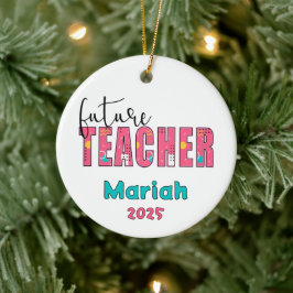 Cerámica Adorno de Navidad Personalizado para Futuro Maestr