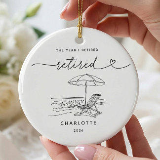 Cerámica Adorno de Navidad personalizado para jubilación