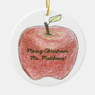 Cerámica Adorno de Navidad personalizado para maestro