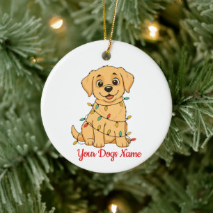 Cerámica Adorno de Navidad personalizado para mascotas, par