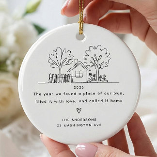 Cerámica Adorno de Navidad Personalizado para Nuestra Nueva