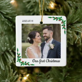 Cerámica Adorno de Navidad personalizado para parejas en su