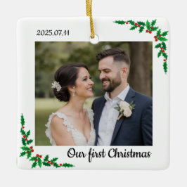 Cerámica Adorno de Navidad personalizado para parejas en su