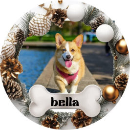 Cerámica Adorno de Navidad personalizado para perro