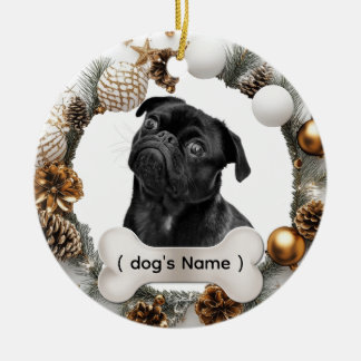 Cerámica Adorno de Navidad Personalizado para Perro
