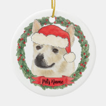 Adorno de Navidad personalizado para perro Norwegi