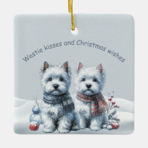 Cerámica Adorno de Navidad personalizado para Westies
