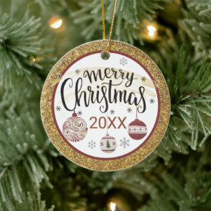 Cerámica Adorno de Navidad personalizado Pretty Paisley