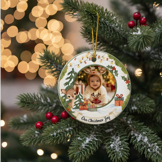 Cerámica Adorno de Navidad Personalizado | Recuerdo de Foto