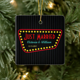 Cerámica Adorno de Navidad Recién Casados