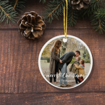 Adorno de Navidad Redondo con Foto | Familia Perso