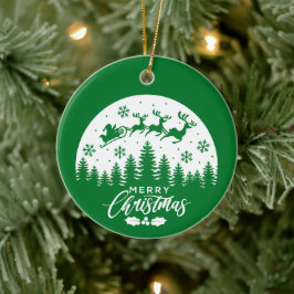 Cerámica Adorno de Navidad Reno Feliz Navidad