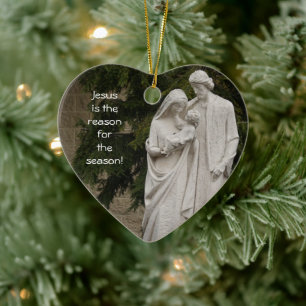 Cerámica Adorno de Navidad Sagrada Familia 2025